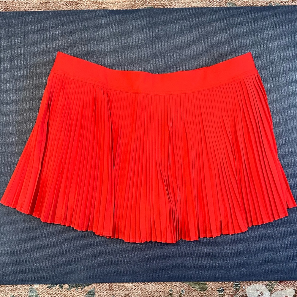 lululemon athletica Red Pleated Athletic Skirt